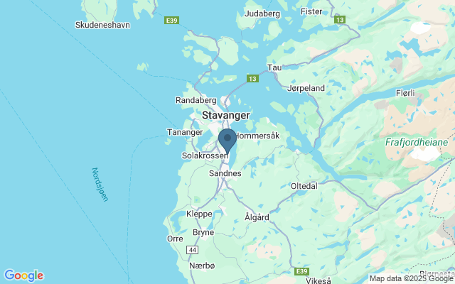Kaart met locatie Gamle Stavanger